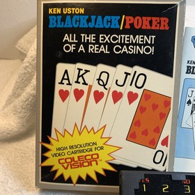 Ken Uston Poker & Blackjack Colecovision Coleco 1982 CIB Tested Works Moreinstor