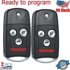 2 For 2009 2010 2011 2012 2013 2014 Acura TSX Remote Keyless Entry Flip Key Fob