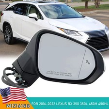For 2016-2022 Lexus Rx 350 350l 450h 450hl White Mirror Right W15pin Blind Spot
