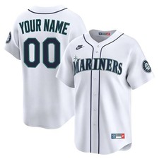 Custom Nike MLB Seattle Mariners Cooperstown Collection Stitched White Jersey