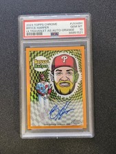 2023 Topps Chrome Ultraviolet All-Stars Bryce Harper Auto Orange /25 PSA 10