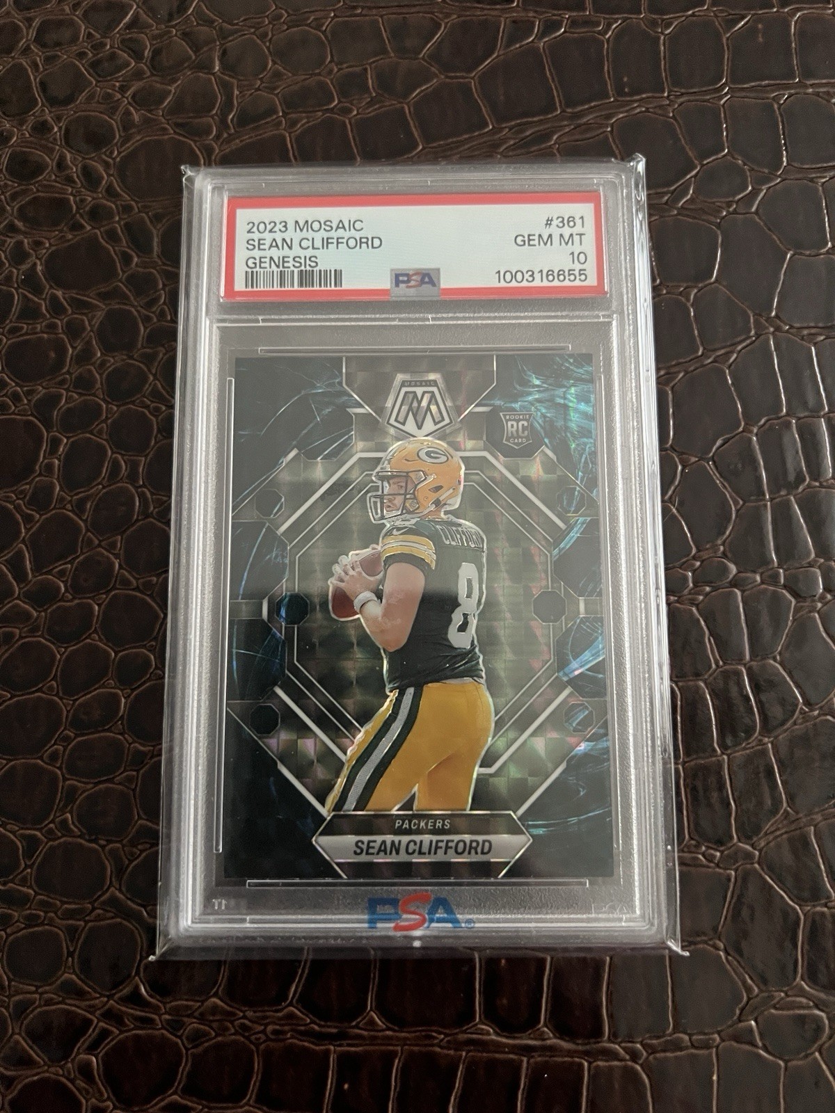 2023 Panini Mosaic Genesis RC Sean Clifford #361 PSA 10