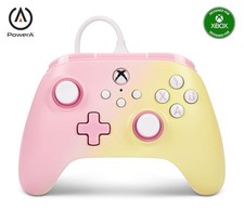 PowerA Advantage Wired Xbox Series X|S Pink Lemonade USB-C Mappable Rumble New