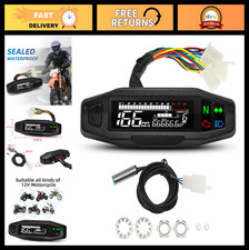 Universal Motorcycle Speedometer Gauge Cluster - Digital Tachometer Odometer 1