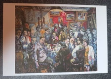 art postcard Aristarkh Lentulov Group portrait Moscow Painters Russian unposted