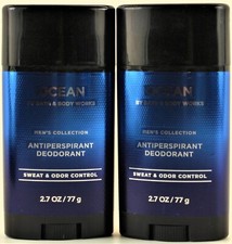 QTY 2 - Bath  Body Works OCEAN Antiperspirant Deodorant Sweat Odor for Men 2.7