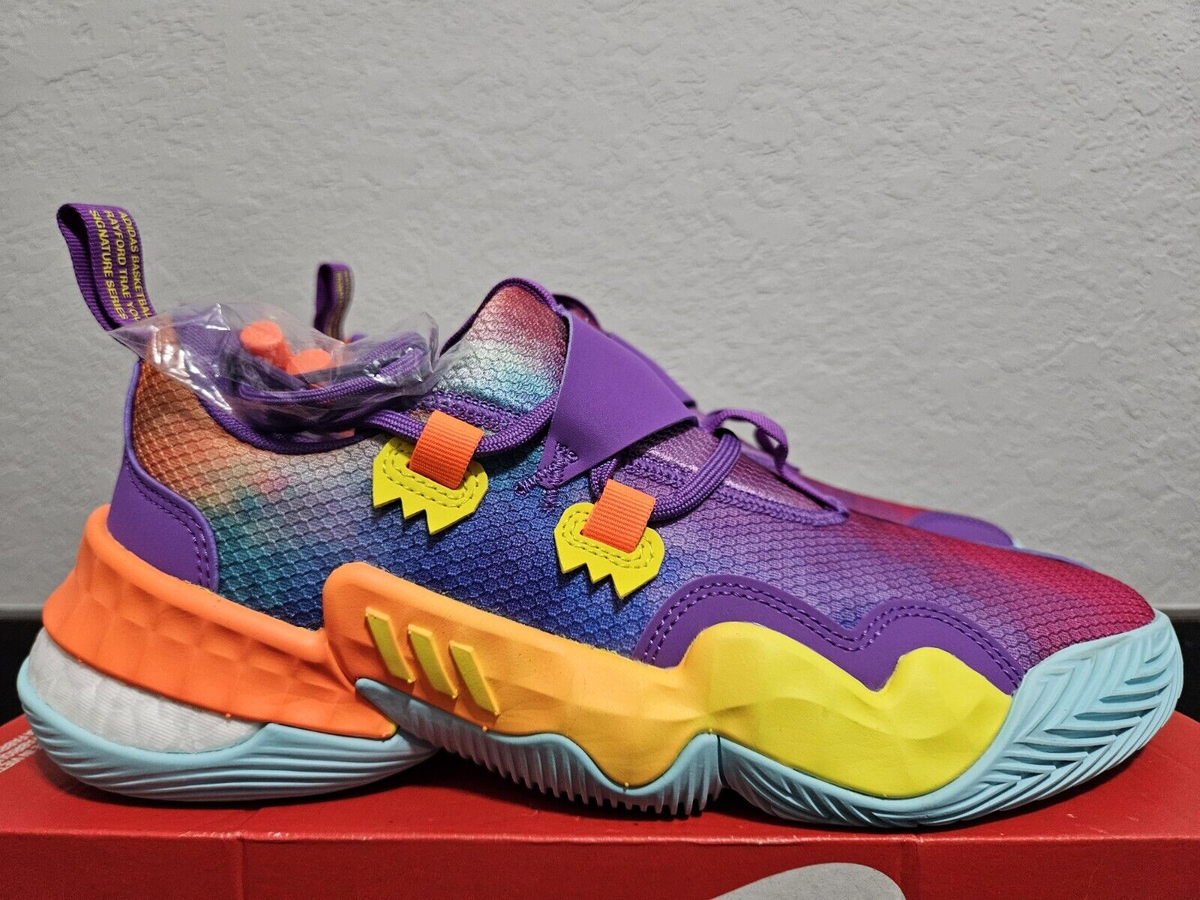 Adidas Trae Young 1 Basketball Shoes Purple Tie Dye Mens Sz 9