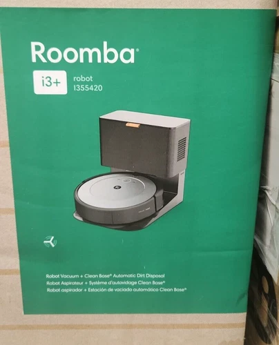 iRobot Roomba i3+ EVO Self-Emptying Robot Vacuum in Black - Smart Cleaning & Automatic Dirt Disposal