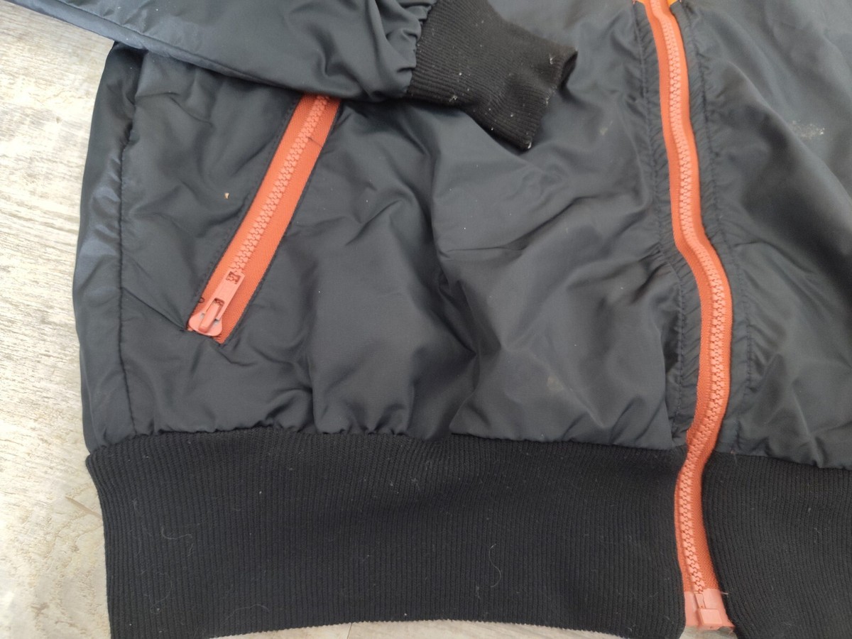 VINTAGE 70s Nike Jacket Mens Black Orange Hooded Track VINTAGE 70s Nike Jacket Mens Black Orange Hooded Track