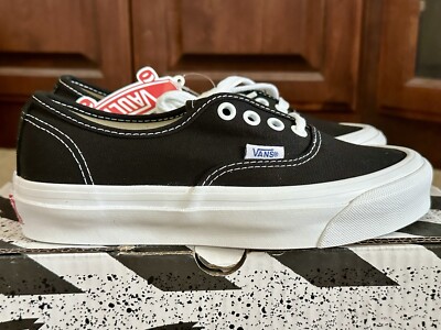 Size 4M 5.5W - Vans VAULT OG Authentic LX Premium Skate Shoe Vintage Black New