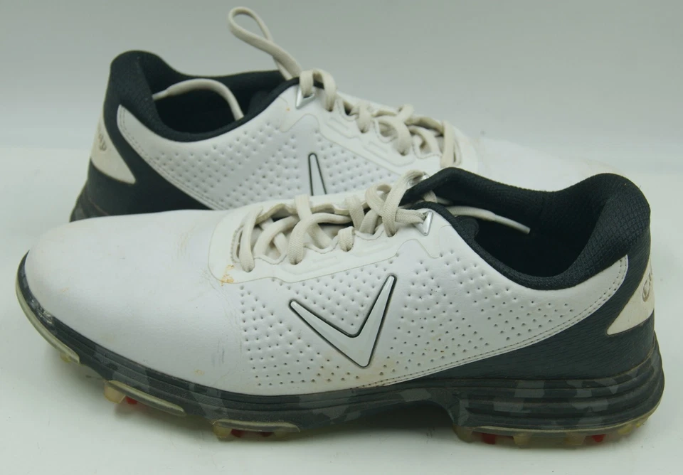 Callaway Cornado V2 Golf Shoes Men's Size 10 White Leather Lace-Up Shoes - Image 2 of 4