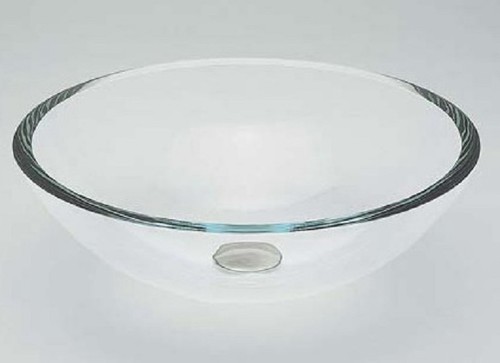 CRYSTAL CLEAR GLASS BASIN SINK WASH BOWL CLEAR BATHROOM CLOAKROOM 420mm - Picture 13 of 15