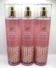 BATH AND BODY WORKS PINK SUEDE BODY MIST 8 FL OZ SET OF 3 