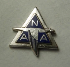 40s 50s North American Aviation Service Pin - Robbins Co - Screw Back