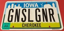 GNSLGNR Vanity License Plate Gunslinger Cowboy Fast Draw Rig Pistolero Cherokee