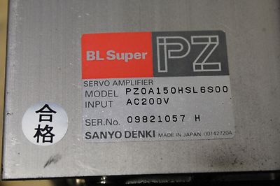 SANYO DENKI BL SUPER PZ SERVO AMPLIFIER DRIVE PZ0A150H SL6S00
