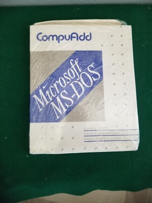 Vintage CompuAdd Microsoft MS-DOS 4.01 software & User's Guide book NEW SEALED