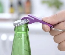 Cavatappi Portachiavi apribottiglie in alluminio verde apri lattine tappi corona
