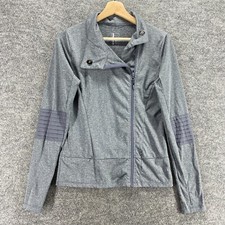 Mondetta Jacket Women S Gray Full Zip Long Sleeve Collared Casual Comfort