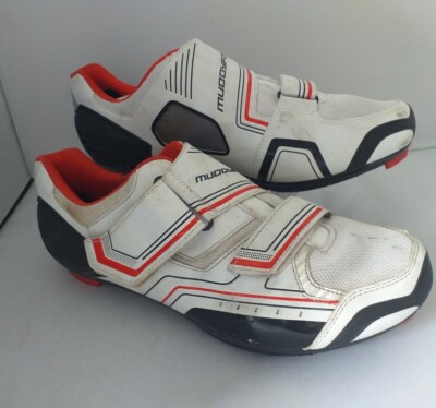 Muddy Fox Men's Cycling Shoes Size UK 11 White Red Black UK