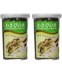(2) Japanese Ajishima WASABI Flavored Furikake Rice Seasoning Topping Mix 1.7 oz