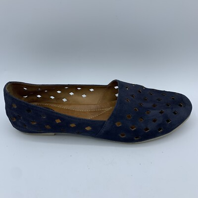 #ad Clarks Womens US 8.5 Artisan Valley Terrace Suede Blue Laser Cut Flats $19.87