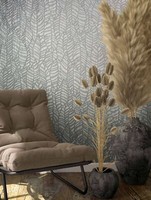 Vliestapete Marburg BläTtermuster Abstrakt Grau Silber Metallic 32974 (4,29€/1Qm