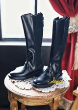 1/4MSD 1/3SD UncleSSDF ID BJD Shoes Spliced PU Leather Long Boots Back Zipper
