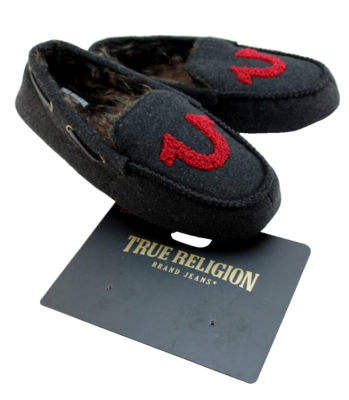 New TRUE RELIGION Size 11-12 Black/Red Logo Faux Fur Lined  display picture 2
