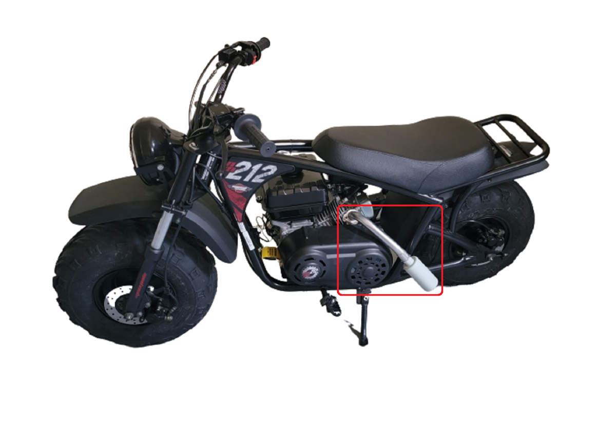 Exhaust With Muffler for: Mega Moto 212cc, Monster Moto 212cc, RB200, RT200