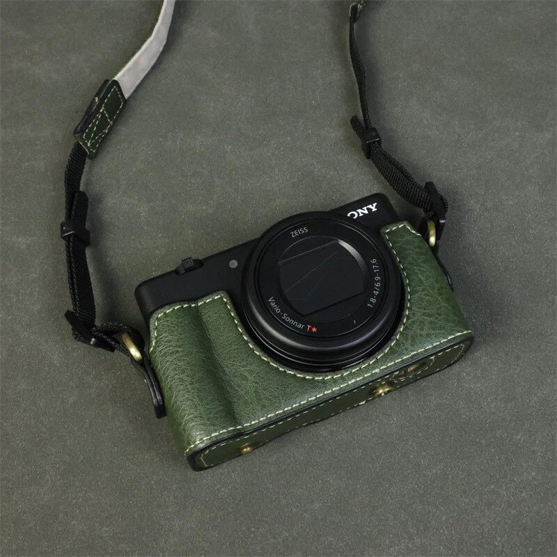 PU Leather Camera Bag Pouch Case Cover With Strap for Sony ZV-1F ZV-1 II ZV1 - Image 4 of 4