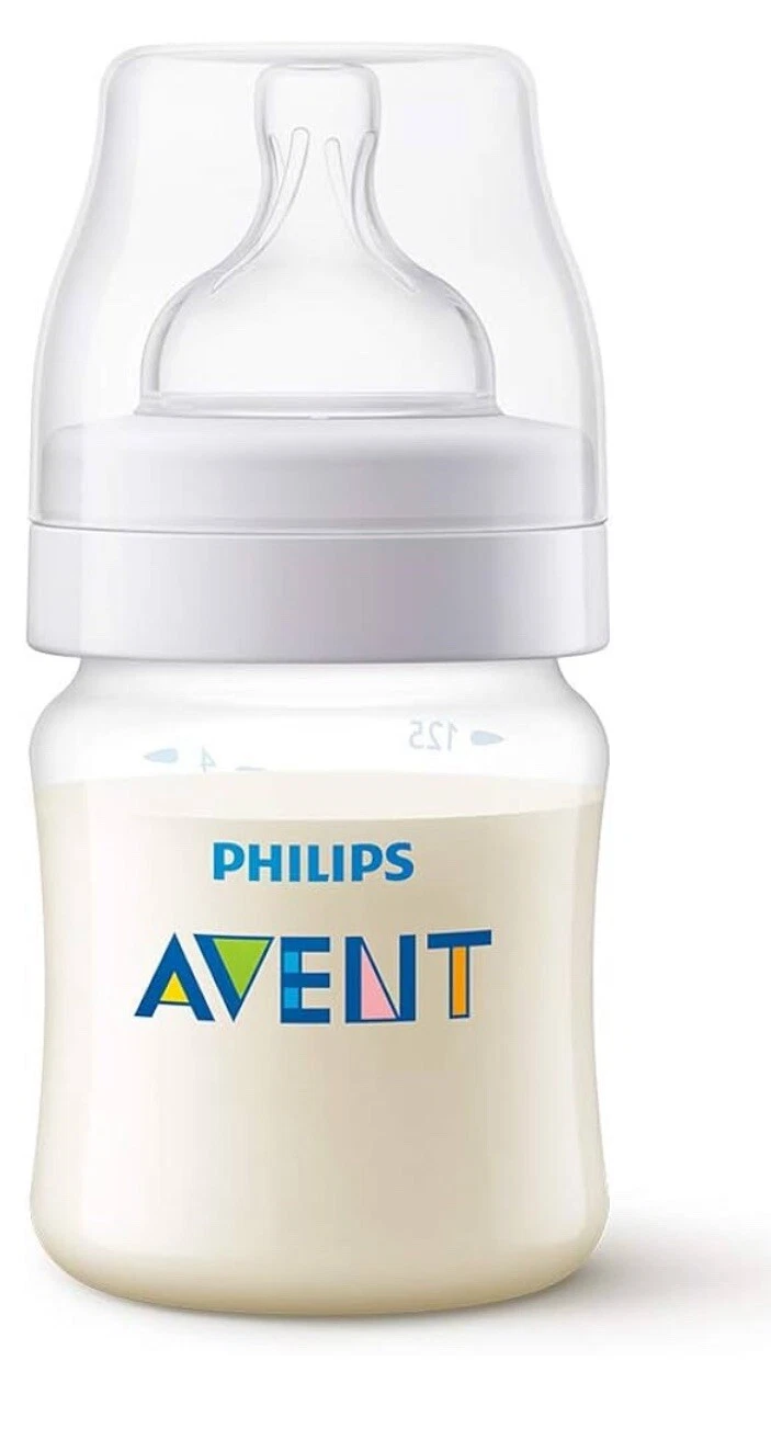 2xPhilips AVENT Colic Feeding Bottle (125 ml/4oz) No Box