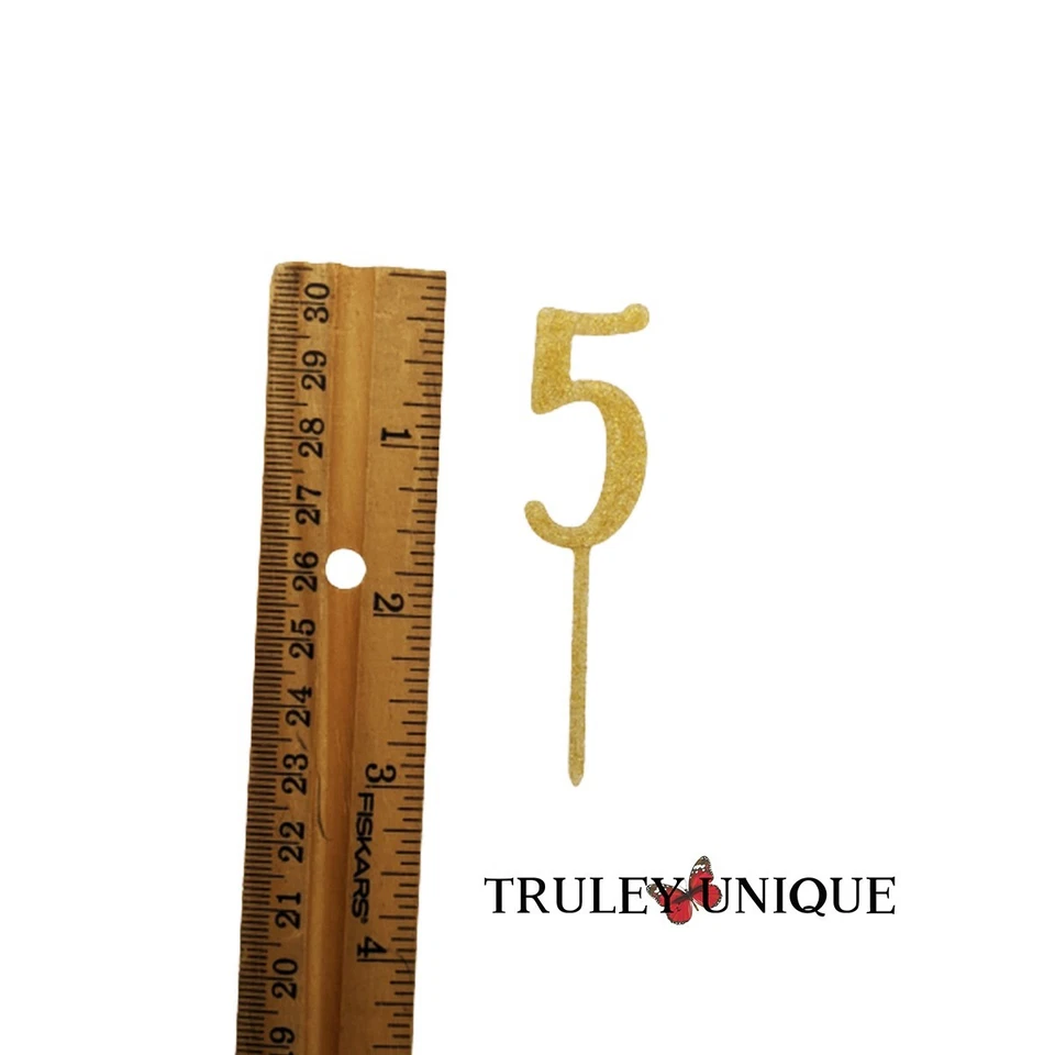 Toppers para cupcakes con número, fuente divertida, tu elección de número, 12 piezas Foto 2 de 4