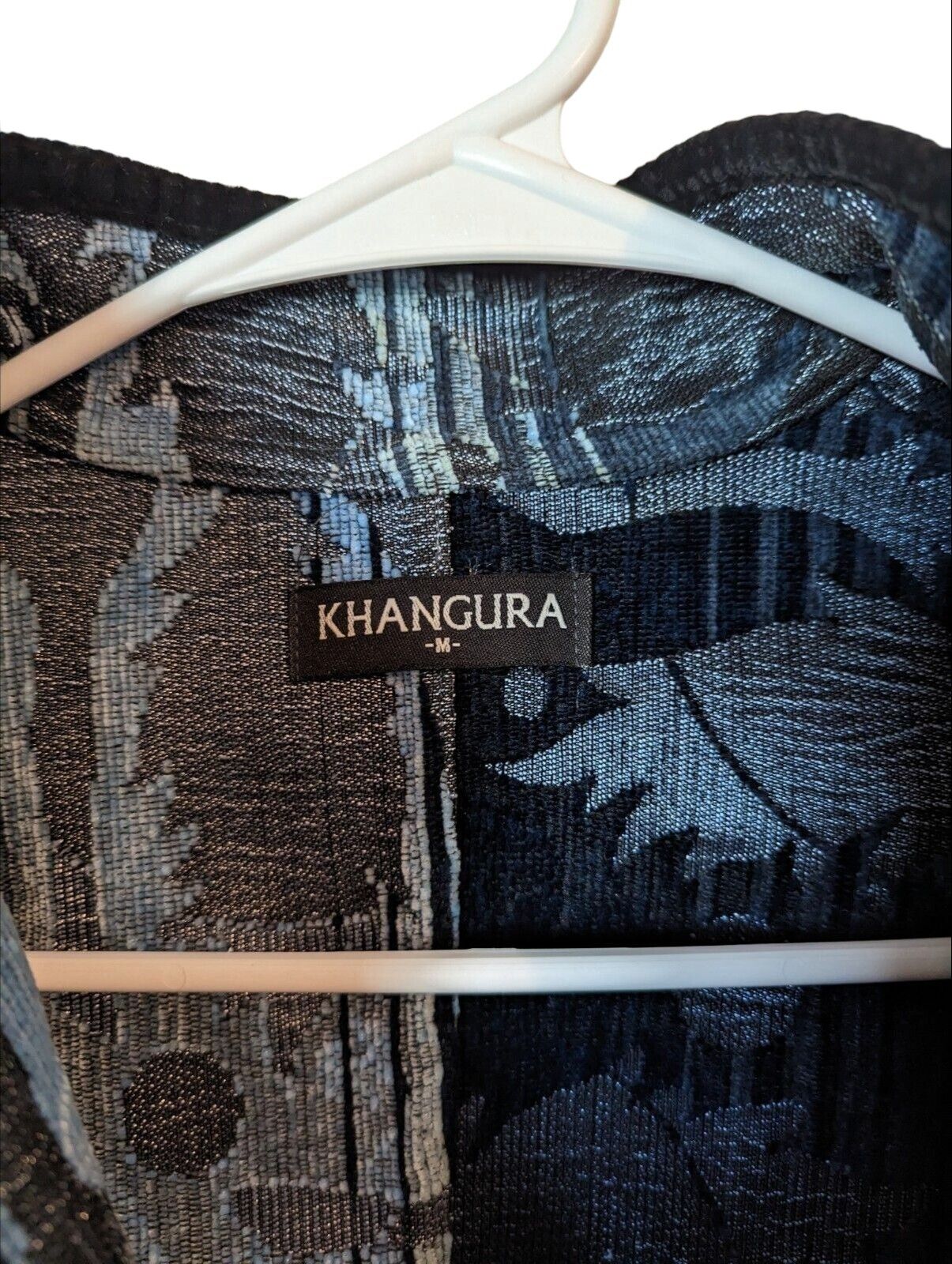 Khangura Blue Brocade Embroidered Vintage Jacket … - image 3
