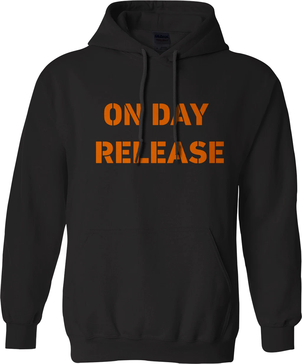 RHUDE Felpa con cappuccio rilascio di un giorno divertente scherzo pazzo psicoprigione slogan offensivo