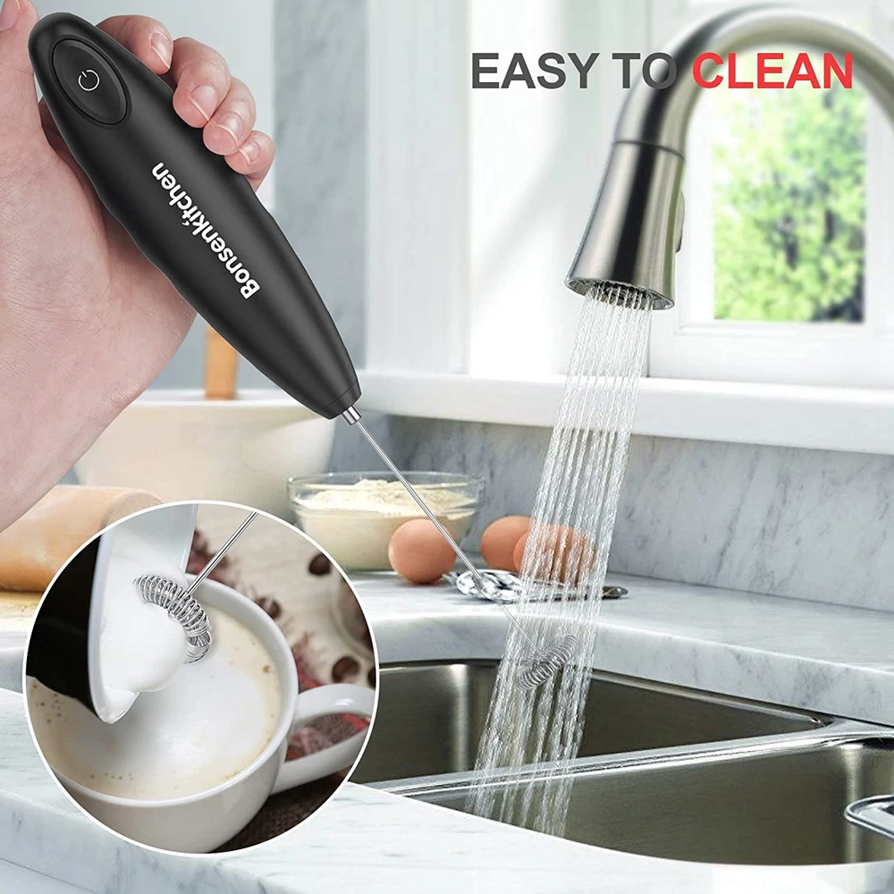 Milk Frother Handheld, Automatic Milk Foam Maker Hand Frother for Coffee, Matcha