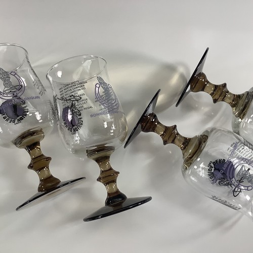 4 Gulfstream Florida Derby 1982 Ronrico Derby Daiquiri Horse Footed Bar Glasses - Picture 2 of 17