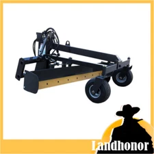 Landhonor 96'' Skid Steer Grader Attachment Grading Hydraulic Blade Quick Attach