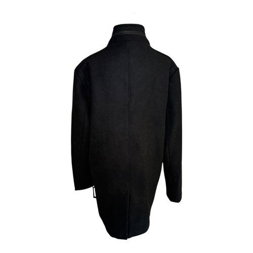 Kenneth Cole New York Wool Blend Topcoat Modern Overcoat Jacket Black Size Large - Picture 3 of 7
