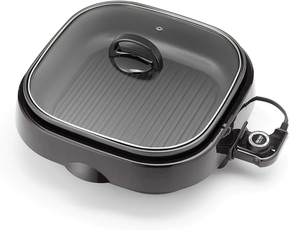 Aroma Housewares ASP-218B Grillet 4Qt. 3-in-1 Cool-Touch Electric Indoor Grill