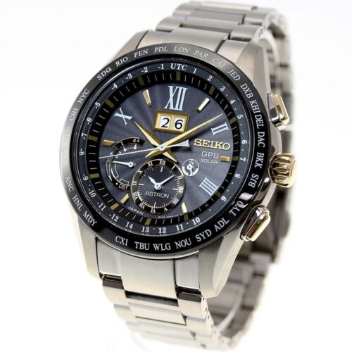 SEIKO ASTRON GPS Solar Watch SBXB139 BIG-DATE model titanium from JAPAN - Picture 1 of 9