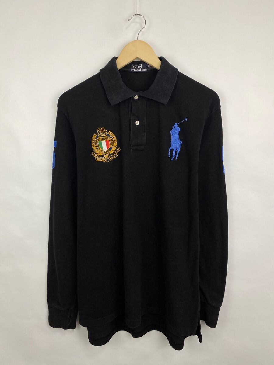🇮🇹 Vintage 90s Ralph Lauren Milano Italy Polo Long Sleeve 🇮🇹 Vintage 90s Ralph Lauren Milano Italy Polo Long Sleeve
