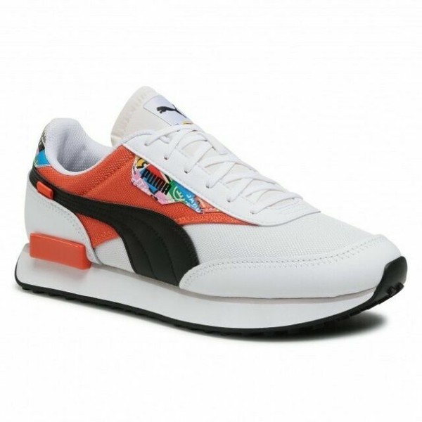 puma future rider white tapioca black