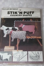 Vintage UNCUT Stik'N Puff Country Shapes Banar Designs self adhesive soft sculpt