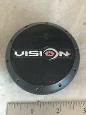 Vision Wheels Wheel Rim Flat Black Hub Cover Center Cap C425 C-425 C-425mb-v