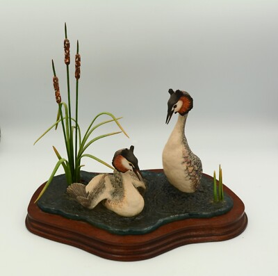 Vintage 1986 BORDER FINE ARTS Courting Grebes (WW3) Ray Ayres Figure Group