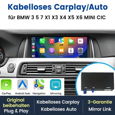 Wireless CarPlay Android Auto Airplay Für BMW 1 2 3 4 5 6 7 X2 X3 X5 X6 MINI CIC - Bild 1 von 4