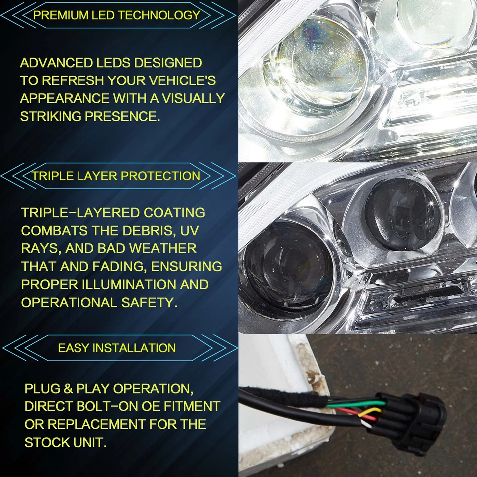 Conjunto completo de faros LED 2*VLAND para Nissan R35 GTR GT-R 2009-2022 nuevo estilo Foto 4 de 4