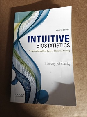 Intuitive Biostatistics : A Nonmathematical Guide to Statistical Thinking by...