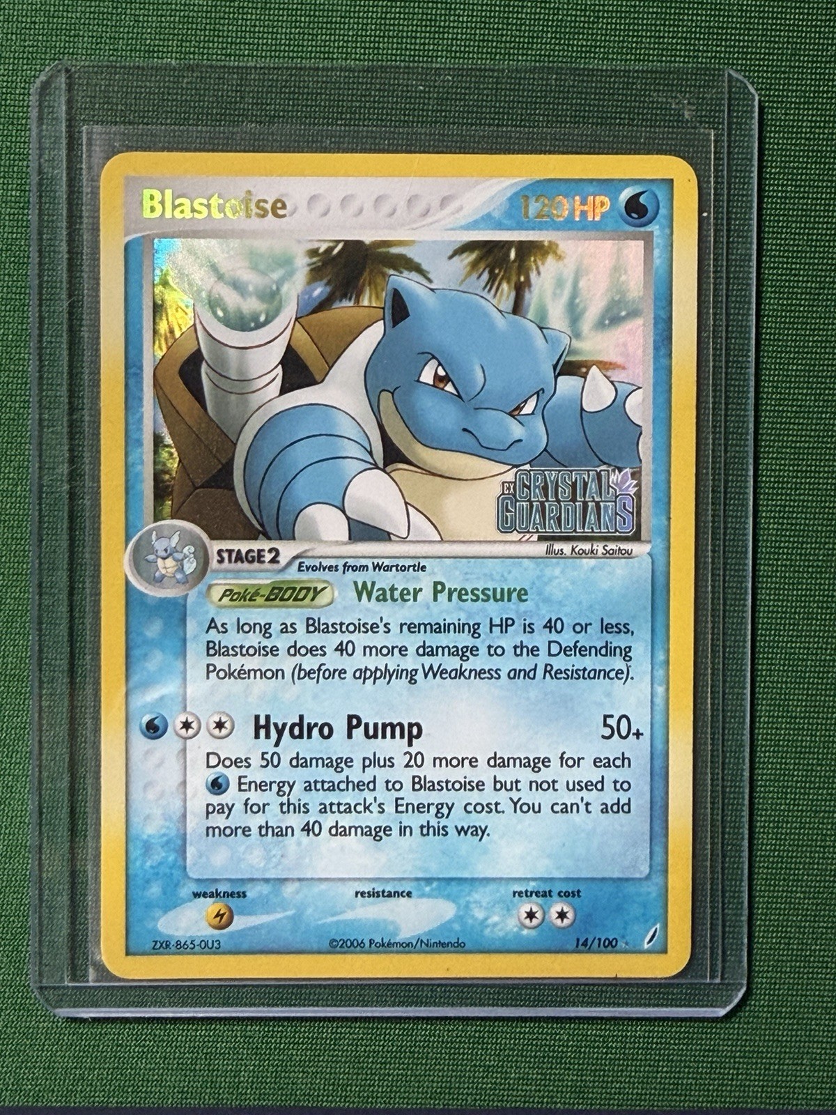 Blastoise Reverse Holo Near Mint #14/100 Crystal Guardians 2006 Stamped
